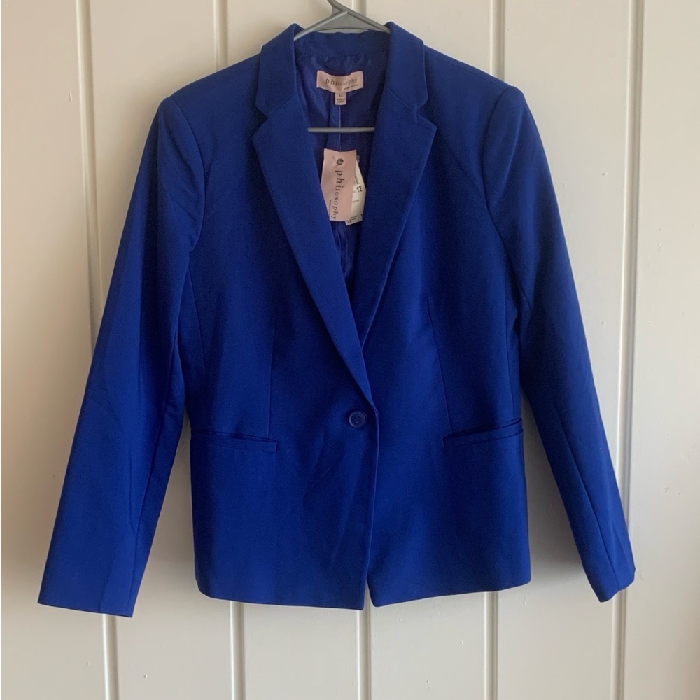 Philosophy Royal Blue Single-Button Tailored Blazer